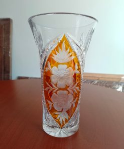 Florero cristal tallado