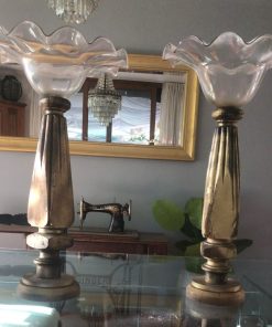 Copones vidrio y madera