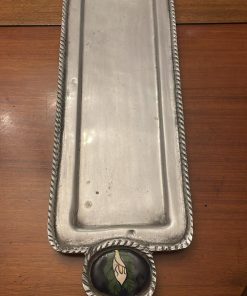 Bandeja de peltre rectangular