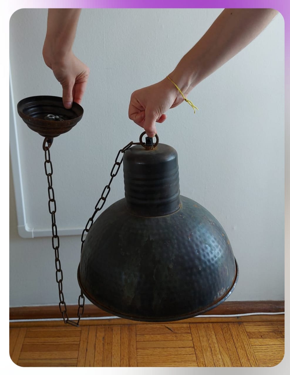 Lampara de techo colgante metal Homy