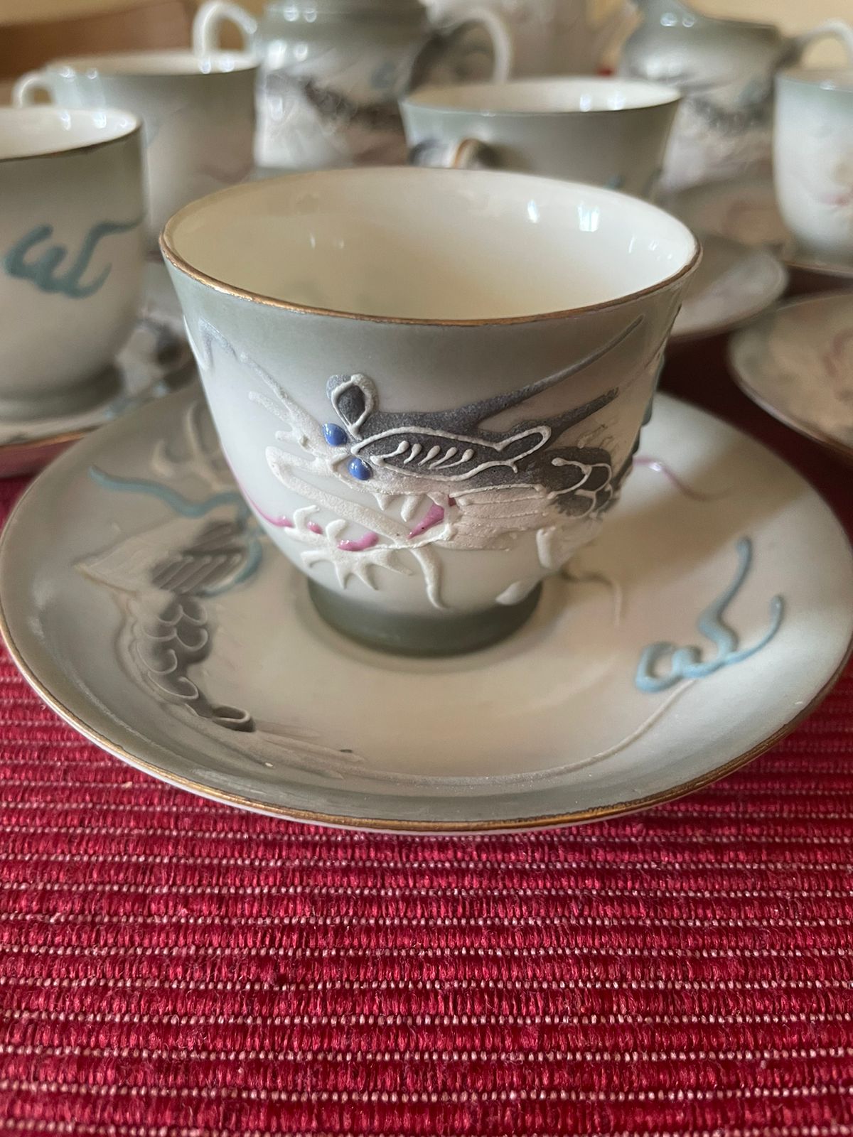 Juego de té porcelana China traslucida - Imagen 3