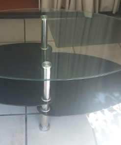 Mesa de centro doble vidrio bicolor