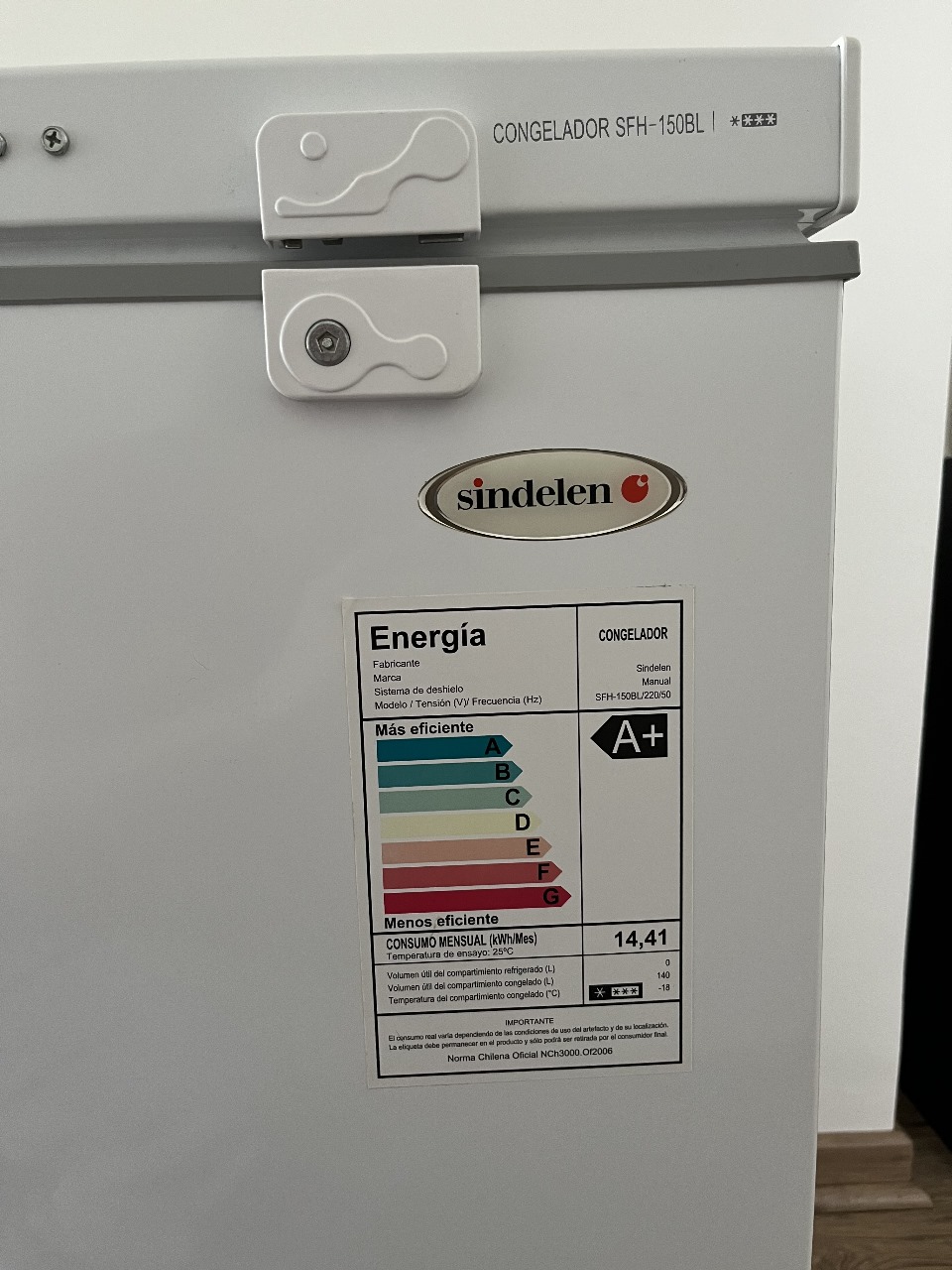 Congelador horizontal Sindelen 150 Lts - Imagen 3