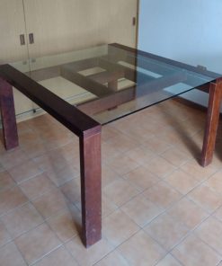 Mesa comedor cuadrada vidrio