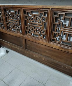 Respaldo 2 plazas madera maciza tallado