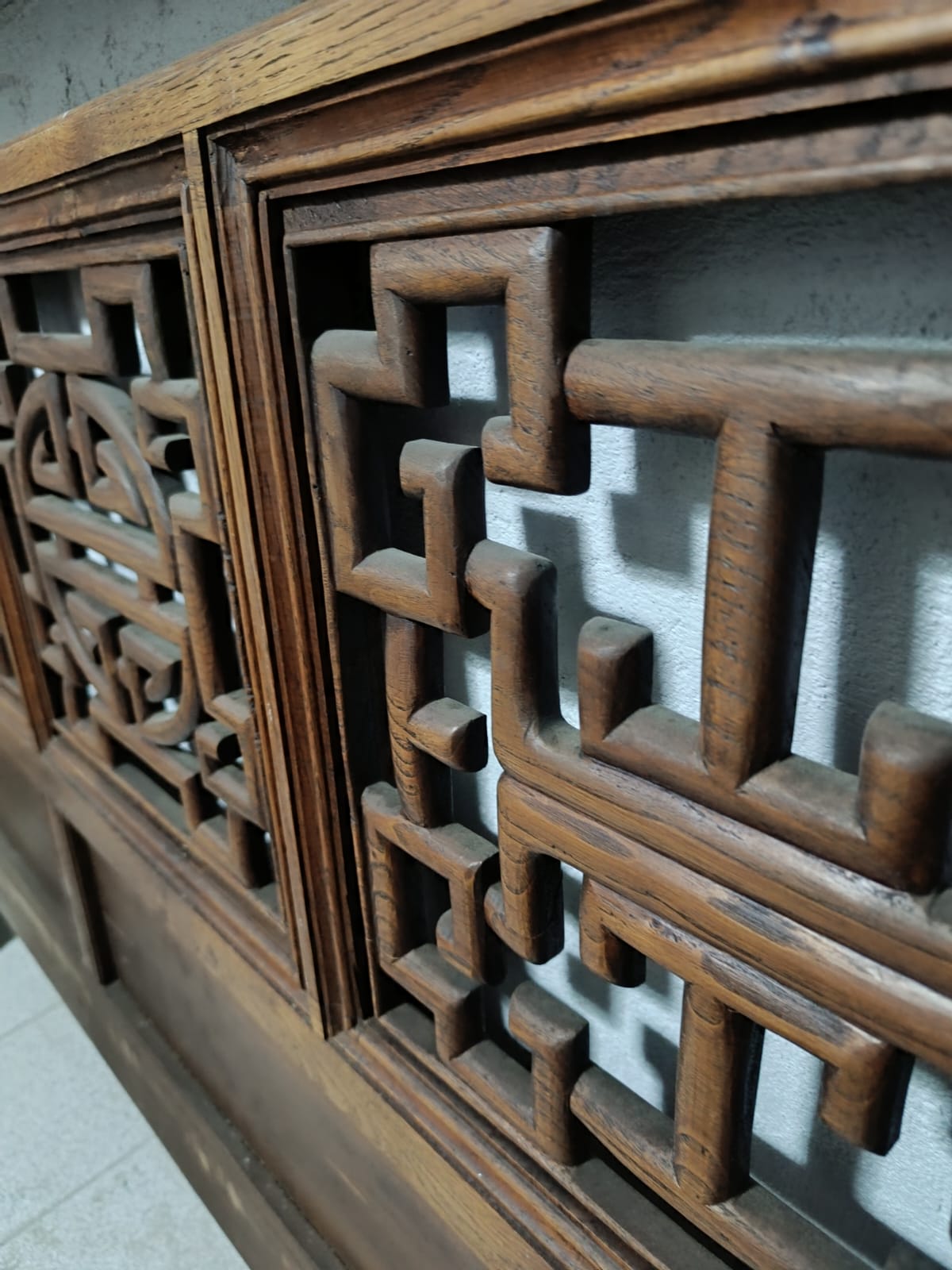 Respaldo 2 plazas madera maciza tallado - Imagen 2