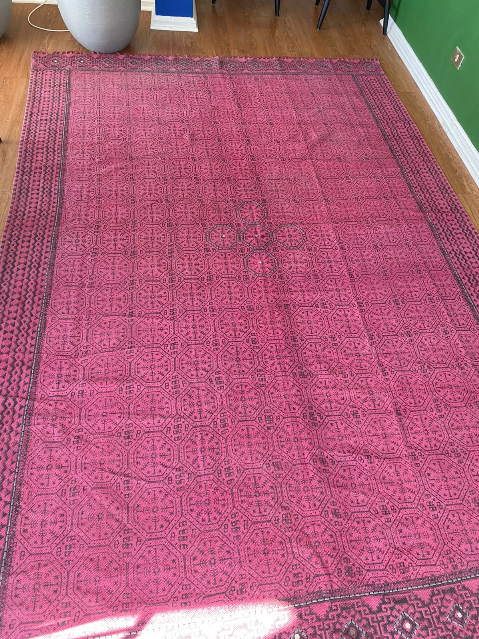 Alfombra algodón burdeo