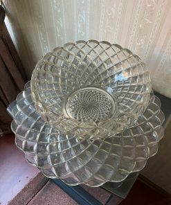 Frutera tallada vidrio