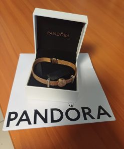 Pulsera pandora oro rosa 14 K