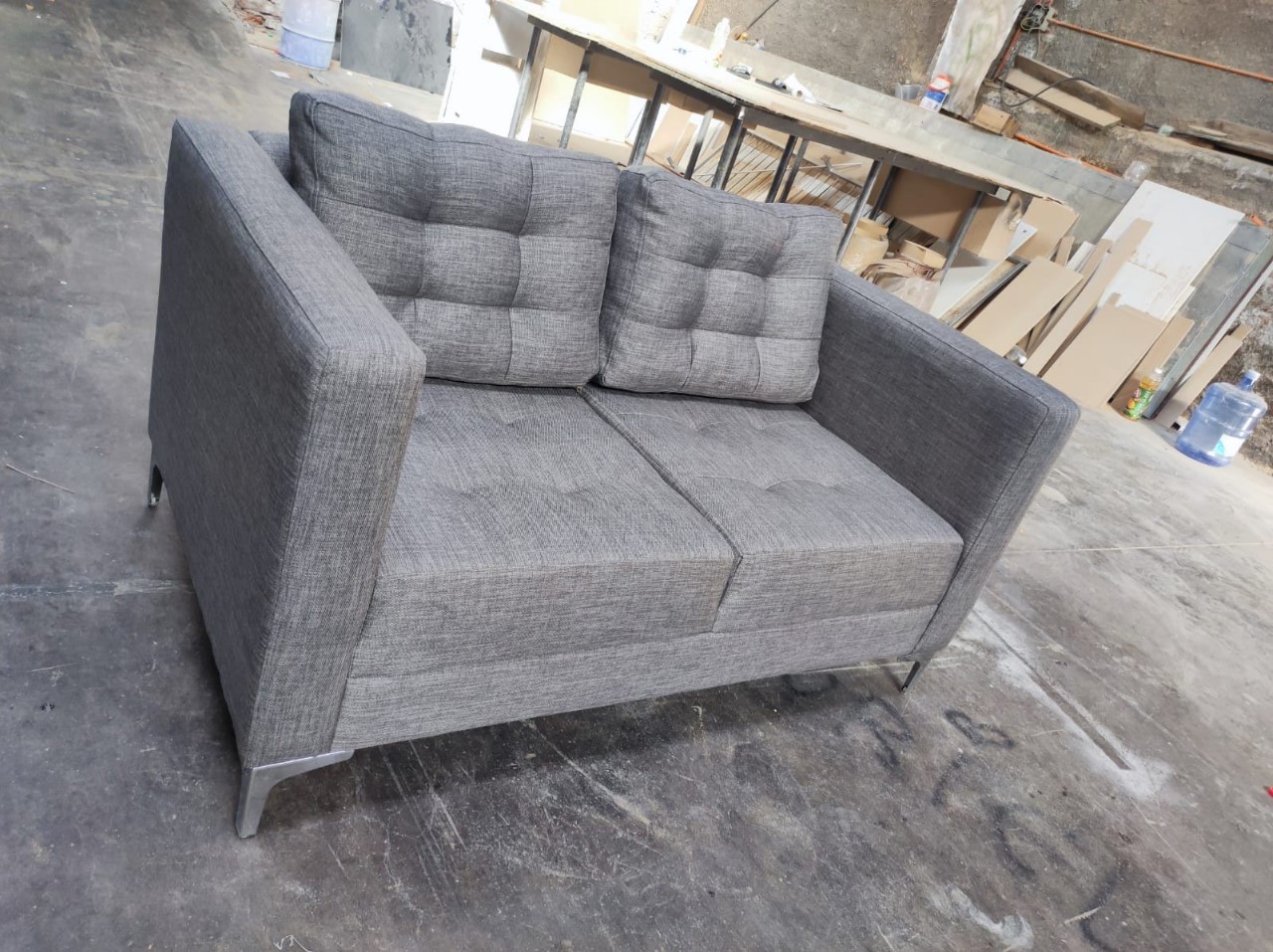 Sofá 2 cuerpos lino - Imagen 2