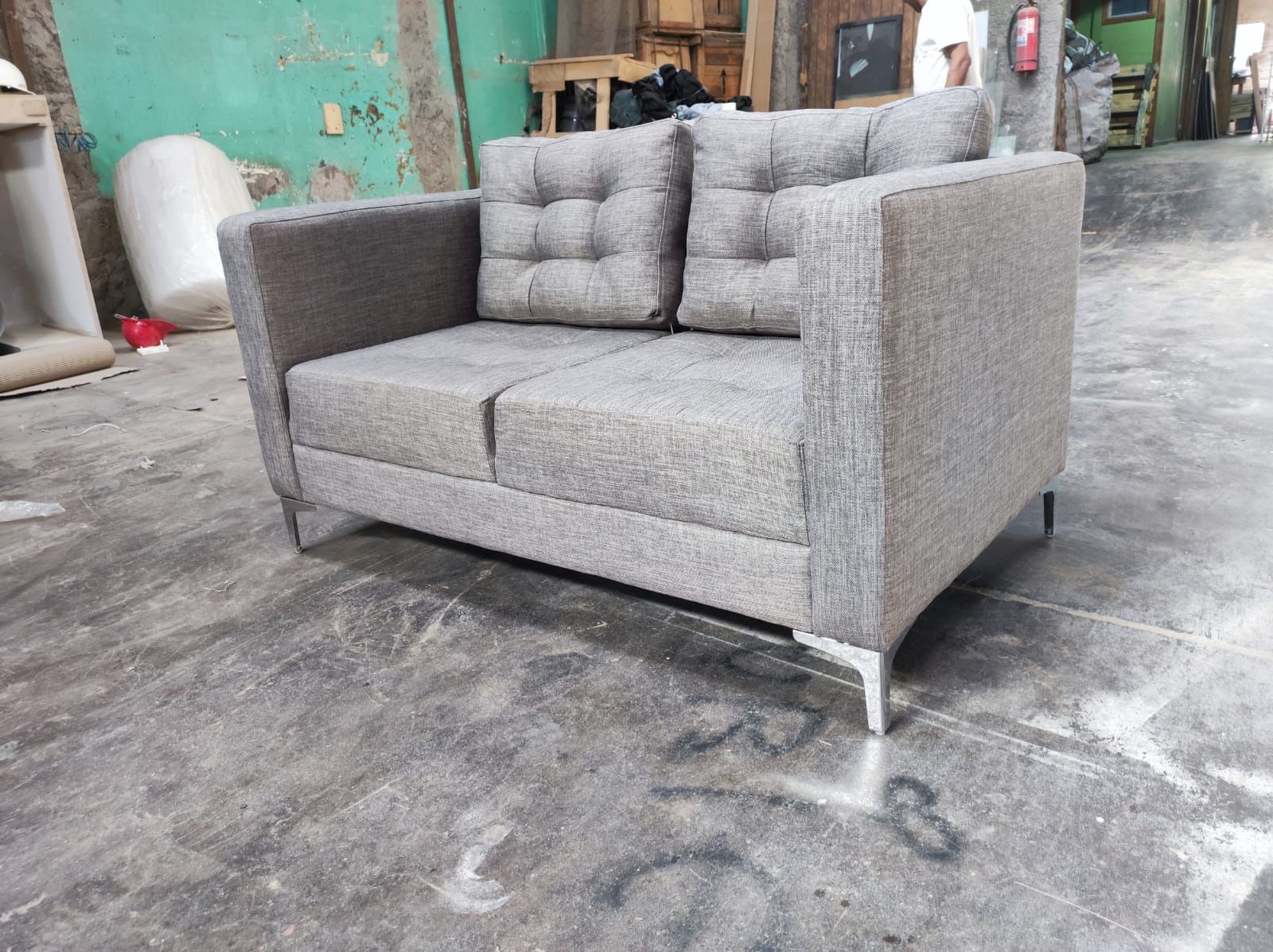 Sofá 2 cuerpos lino - Imagen 3