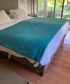 Piecera lino turquesa king