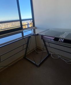 Escritorio esquinero vidrio