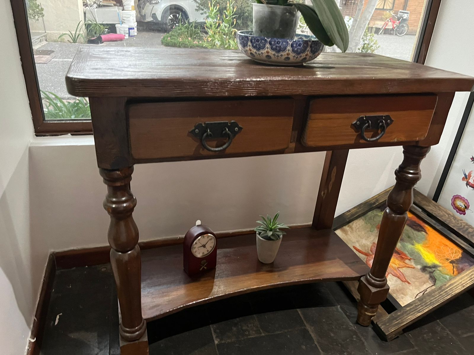 Arrimo pino oregón 2 cajones - Imagen 2