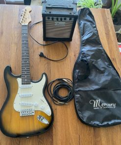 Guitarra eléctrica Mercury con amplificador