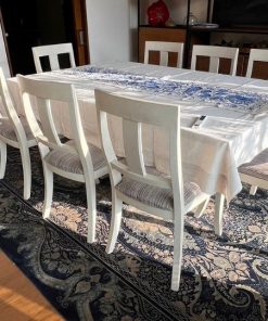 Juego de comedor extensible Lenga con 8 sillas