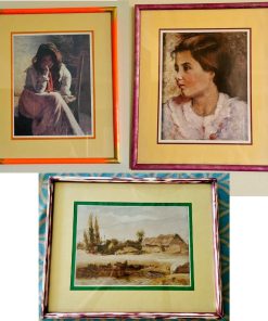 Set 3 cuadros acuarela Pedro Lira