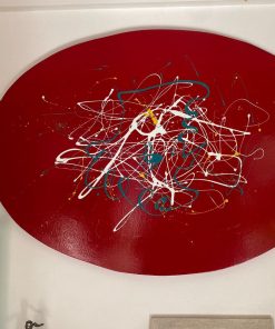 Cuadro abstracto ovalado