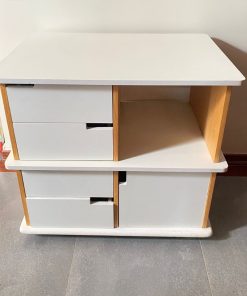 Cómoda mudador bicolor