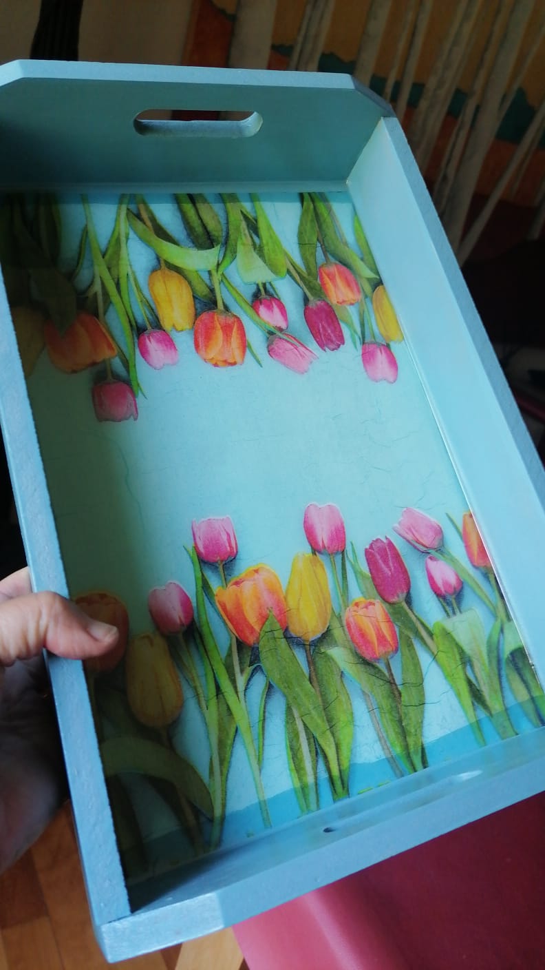 Bandeja desayuno flores - Imagen 3