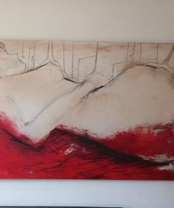 Cuadro óleo sobre tela silueta mujer