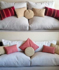 Juego 8 cojines tela