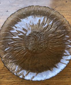 6 platos Arcoroc-Francia vidrio ahumado