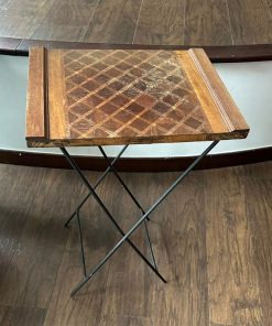 Par de mesas laterales marquetería