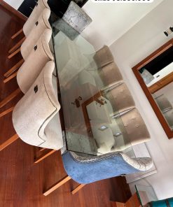 Juego comedor 8 sillas y 2 sitiales Cecilia Santander