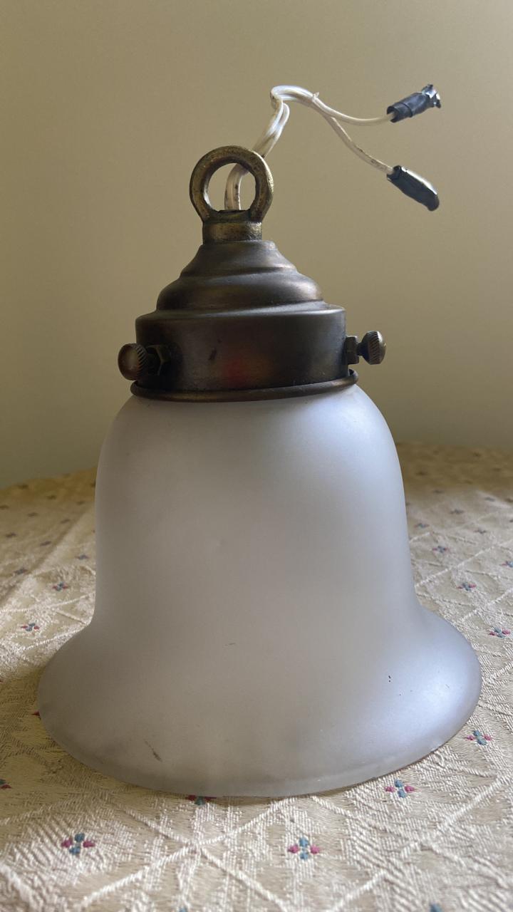 Set 3 lámparas de techo bronce con tulipa empavonada - Imagen 2