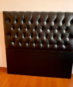 Respaldo Capitoné 2 plazas negro