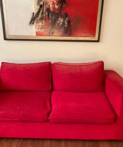 Sofá 3 cuerpos rojo