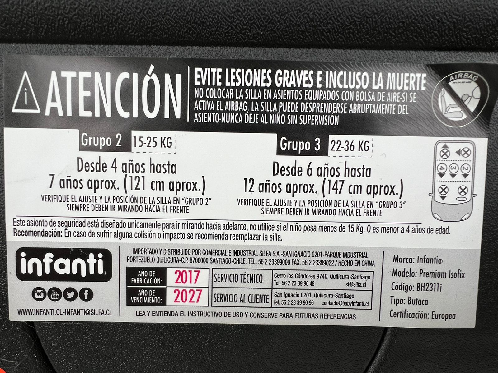 Silla de auto Premium Isofix Infanti - Imagen 4