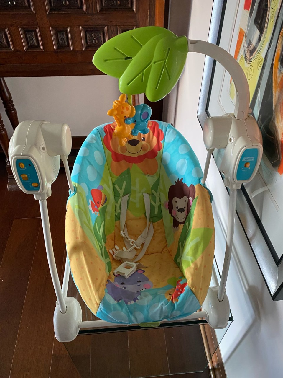 Silla mecedora león Fisher price