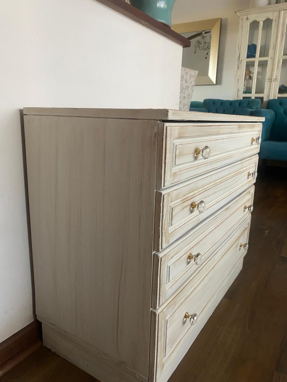 Cómoda de madera 4 cajones - Imagen 4