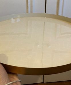 Bandeja decorativa dorada