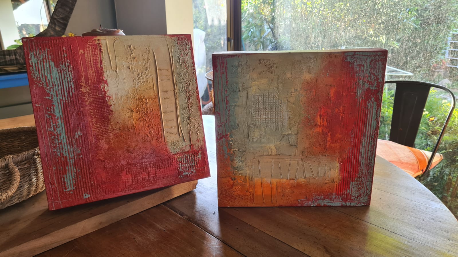 Par canvas tonos rojos - Imagen 3