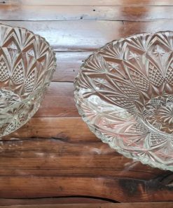 Plato y fuente de vidrio