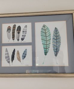 Cuadro plumas colores