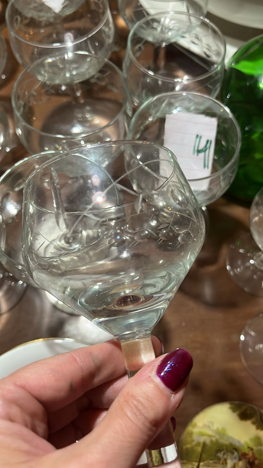 Juego de 37 copas talladas - Imagen 3