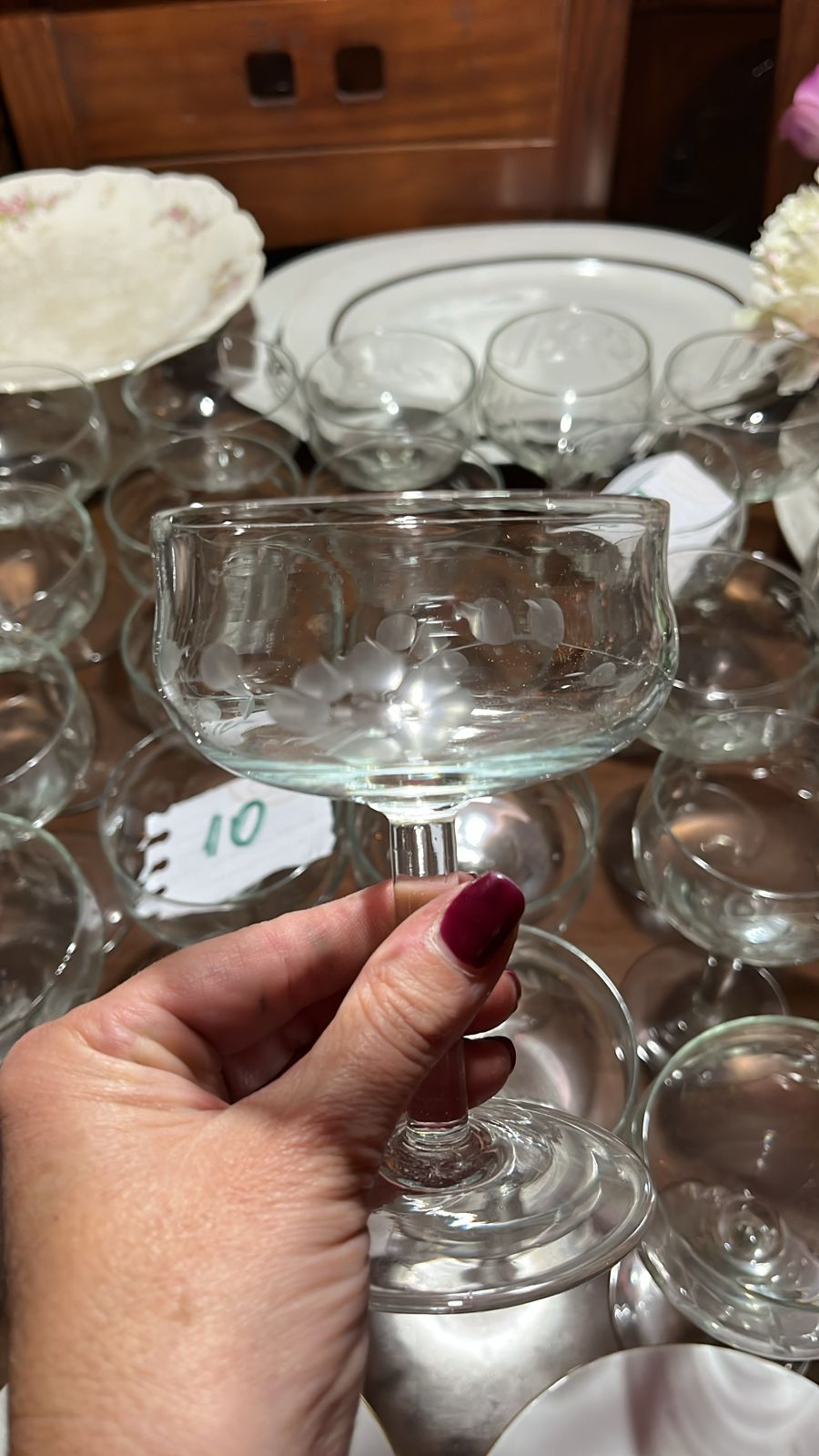 Juego de 37 copas talladas - Imagen 5