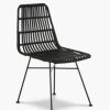 Silla rattan negra PVC