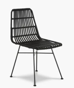 Silla rattan negra PVC