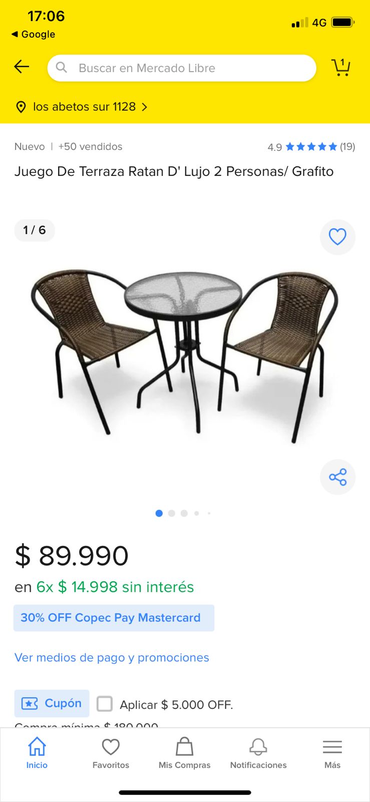 Juego de terraza 2 personas - Imagen 2