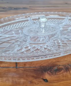 Bandeja aperitivo vidrio tallado