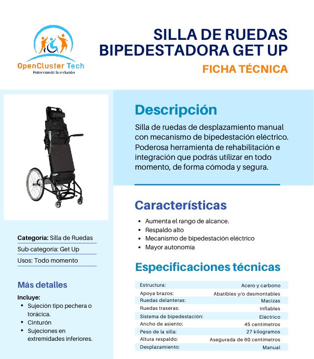 Silla de ruedas bipedestadora Get Up - Imagen 5