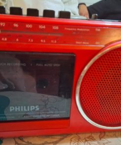 Radio Philips Cassette roja 1980