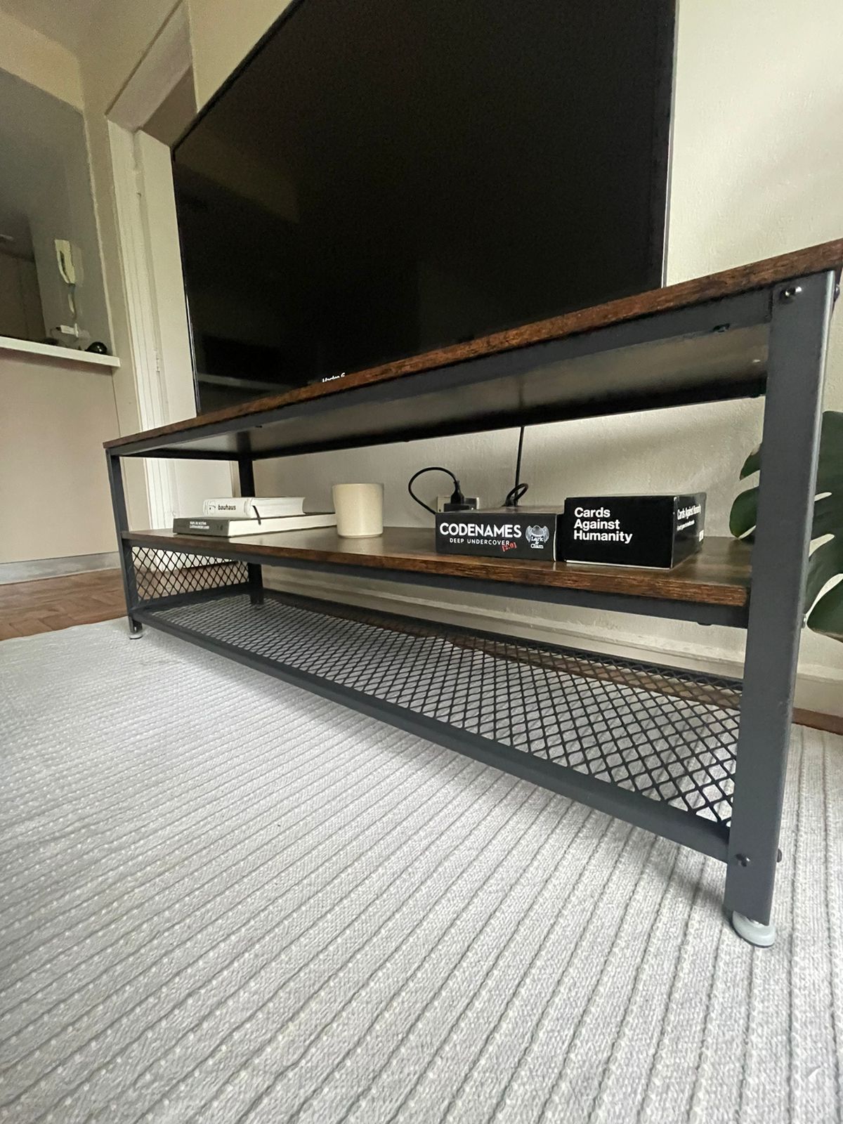 Rack TV madera y fierro Industrial - Imagen 2