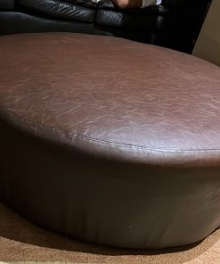 Pouf XL cuerina café