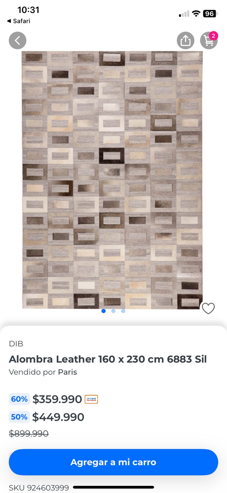 Alfombra cuero patchwork DIB - Imagen 5